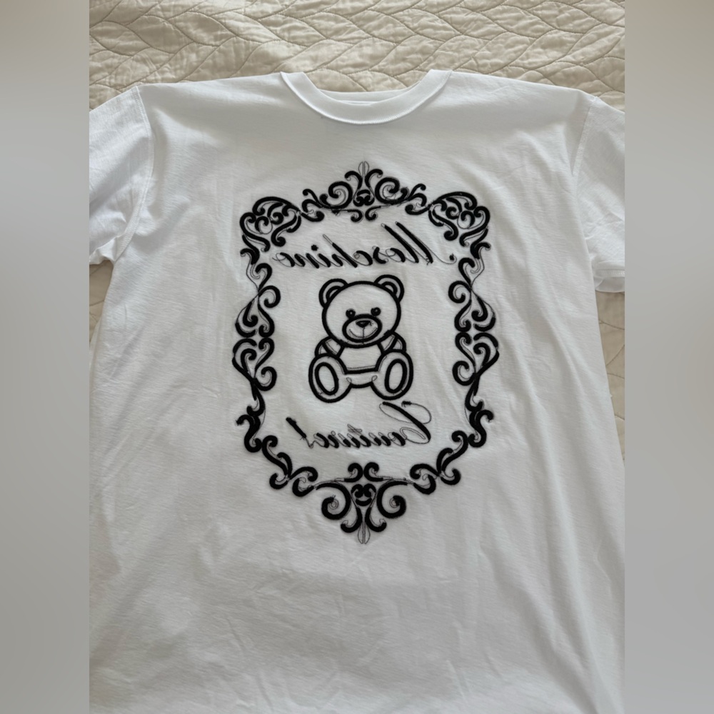 ✨ Moschino Couture Embroidered Teddy Bear T-Shirt | Made in Portugal Size S NWT - Picture 8 of 8